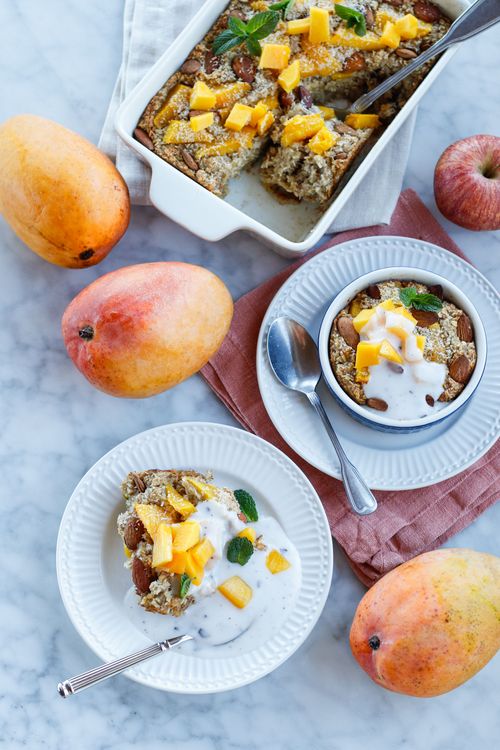 Zapečená ovesná kaše Stracciatella